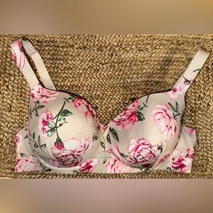 Cacique Lightly Lined Balconette Floral Underwire Bra 40C MINT CONDITION
